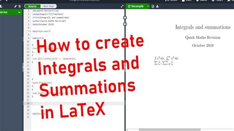integral latex overleaf